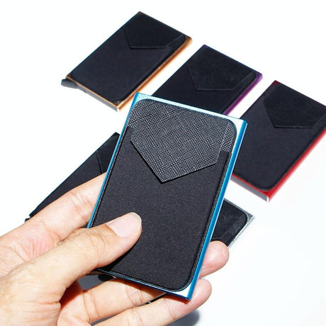 Compact Metal Card Holder with Rfid Protection - Silver