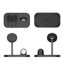 3 In 1 Magnetic Wireless Charger For Iphone & Airpods - Black