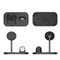 3 In 1 Magnetic Wireless Charger For Iphone & Airpods - Black