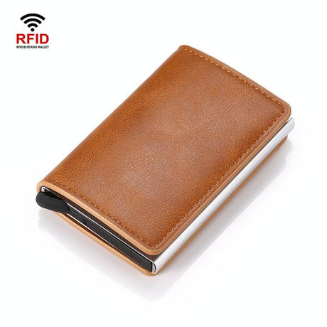 Automatic Rfid Blocking Card Holder with Coin Pocket - Black