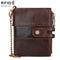Retro Mens Coin Purse with Rfid Protection - Brown