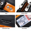 Retro Mens Coin Purse with Rfid Protection - Brown