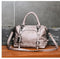 Soft Faced Casual Handbag - Large Diagonal Shoulder Bag - Brown