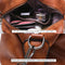Soft Faced Casual Handbag - Large Diagonal Shoulder Bag - Brown