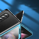 For Samsung Galaxy Z Fold4 5G Leather Plated Phone Cover - Green