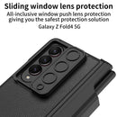For Samsung Galaxy Z Fold4 5G Magnetic Leather Flip Case With Holder - Silver