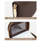 Large Capacity Semicircular Embroidery Id Card Holder - Coffee