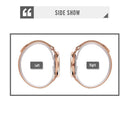 Women Metal Mesh Quartz Watch with Non-scale Dial - Rose Gold Black Surface