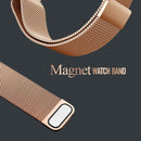 Women Metal Mesh Quartz Watch with Non-scale Dial - Rose Gold Black Surface