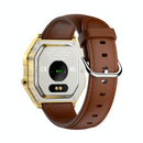Leather Band Smartwatch With Waterproof Colour Screen - Grey