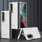 For Samsung Galaxy Z Fold4 5G Electroplating Lens Frame Case - Ultra Thin - White