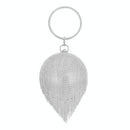 Crystal Tassel Clutch For Weddings And Parties - Silver Crystal Bag