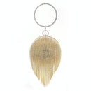 Crystal Tassel Clutch For Weddings And Parties - Silver Crystal Bag