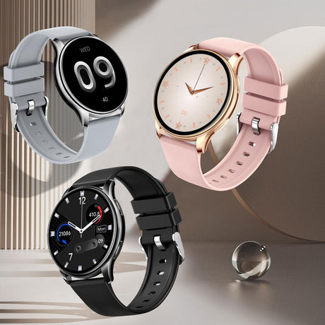 1.32 Inch Health Monitoring Smart Watch With Password Lock - Silver Gray