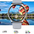 1.32 Inch Health Monitoring Smart Watch With Password Lock - Silver Gray
