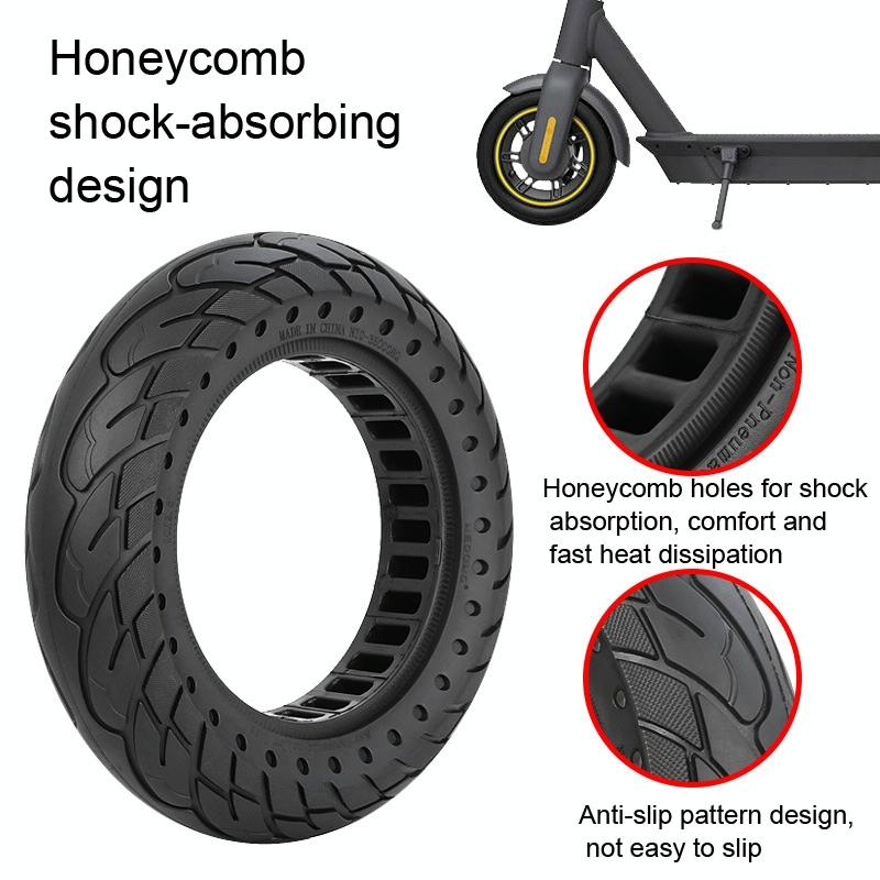 10 Inflatable Honeycomb Solid Run-flat Tire Electric Scooter - 36Mm Slot Red