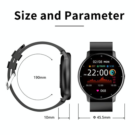 1.28 Inch Touch Screen Ip67 Waterproof Smart Watch Support Blood Pressure Monitoring / Sleep Monitoring / Heart Rate Monitoring - Gold