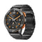 1.43 Inch Amoled Round Screen Steel Strap Smart Watch - Black