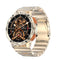 1.43 Inch Amoled Round Screen Steel Strap Smart Watch - Black