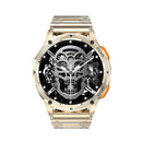 1.43 Inch Amoled Round Screen Steel Strap Smart Watch - Black