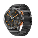 1.43 Inch Amoled Round Screen Steel Strap Smart Watch - Black