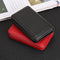Stainless Steel Magnetic Business Card Holder Pu Leather Case - Blue
