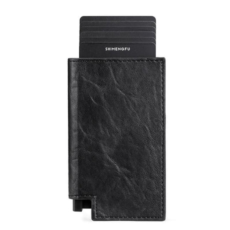 Pop-up Rfid Bifold Wallet with Card Holder - Carbon Fiber Black