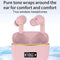 Wireless In-ear Earphones with Digital Charging Case - J2 - Pink