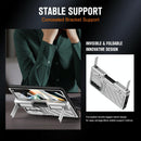 For Samsung Galaxy Z Fold4 5G Shockproof Tpu Pc Case With Pen - Silver