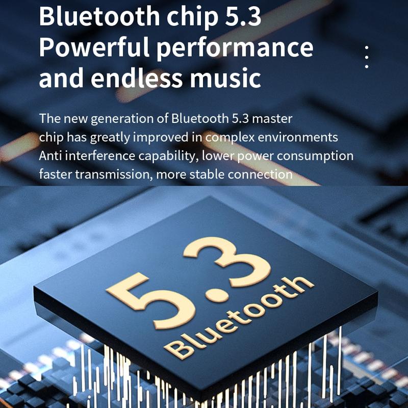 Wireless Earphones with Digital Display and Charging Case - Pink