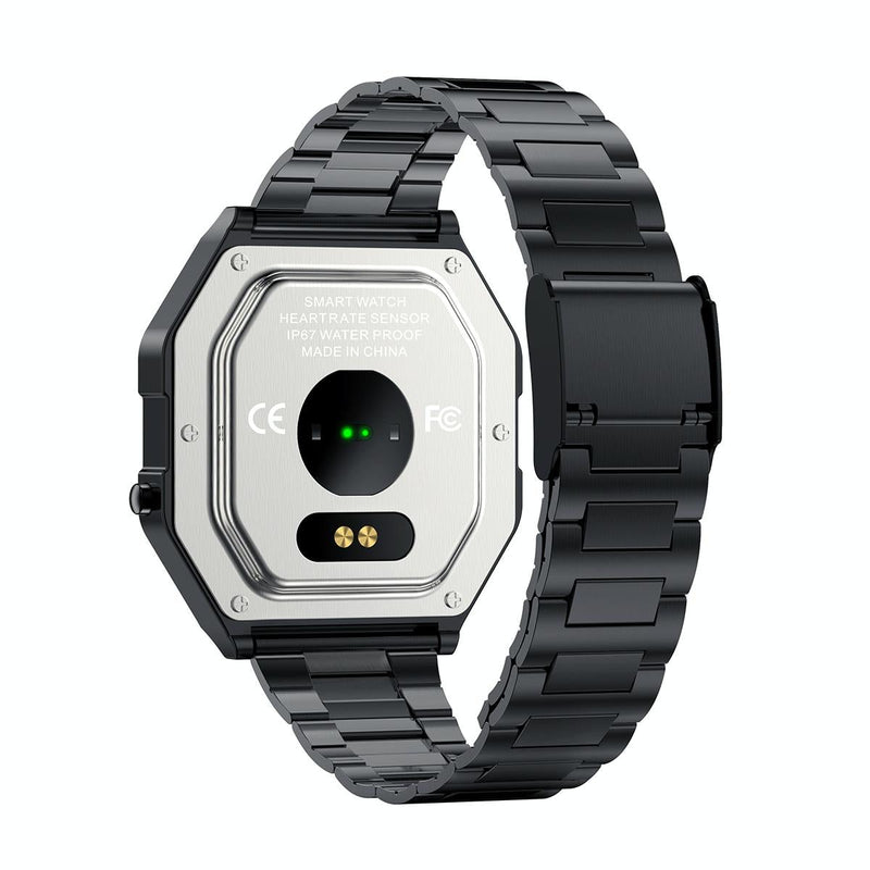 Waterproof Steel Smart Watch With Colour Screen - Silver
