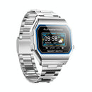 Waterproof Steel Smart Watch With Colour Screen - Silver