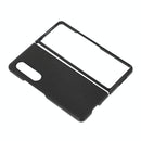 Fold 4 Cross Texture Pu Leather Case - Blue