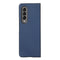 Fold 4 Cross Texture Pu Leather Case - Blue