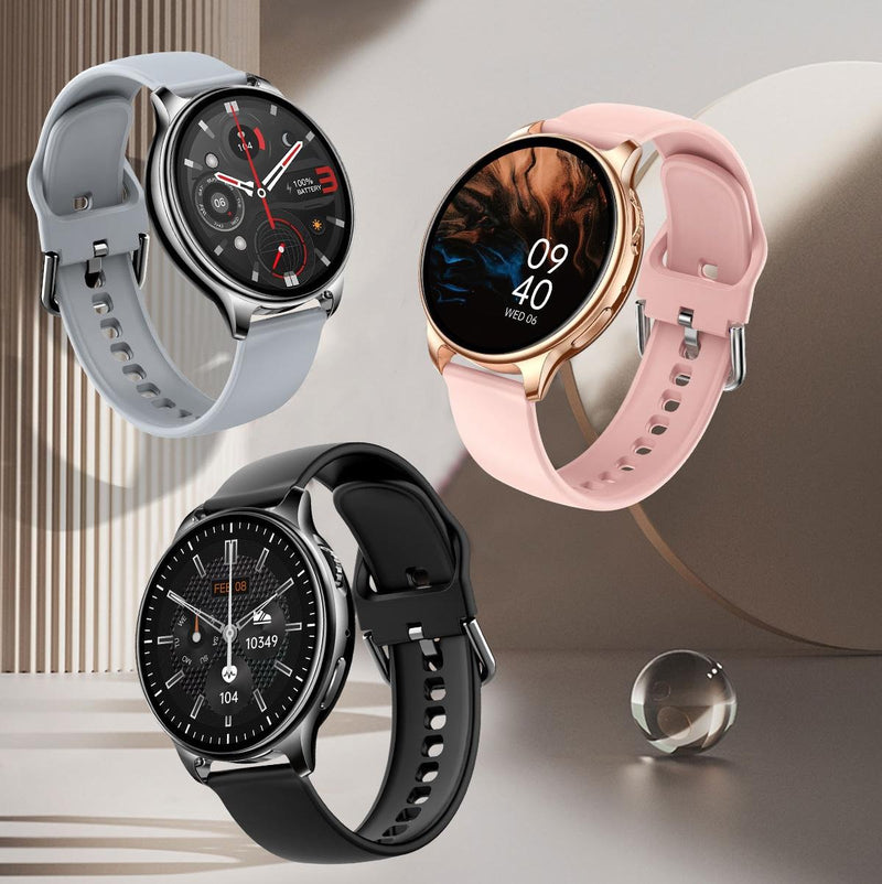 1.32 Inch Bluetooth Calling Smart Watch With Rotary Button - Silver Gray