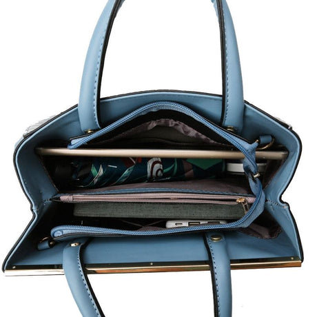 Patchwork Stone Pattern Handbag - Shoulder / Crossbody - Khaki