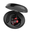 Wireless Bluetooth Earphones with Charging Case - F8 - Red Single Ear