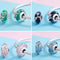 925 Sterling Silver Seasonal Glass Bead Bracelet Charms - Light Blue