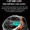 1.43 Inch Bt5.3 Ip68 Sport Smart Watch Support Bluetooth Call / Message Notification / Heart Rate / Blood Pressure Health Monitor - Blue