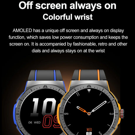 1.43 Inch Bt5.3 Ip68 Sport Smart Watch Support Bluetooth Call / Message Notification / Heart Rate / Blood Pressure Health Monitor - Blue