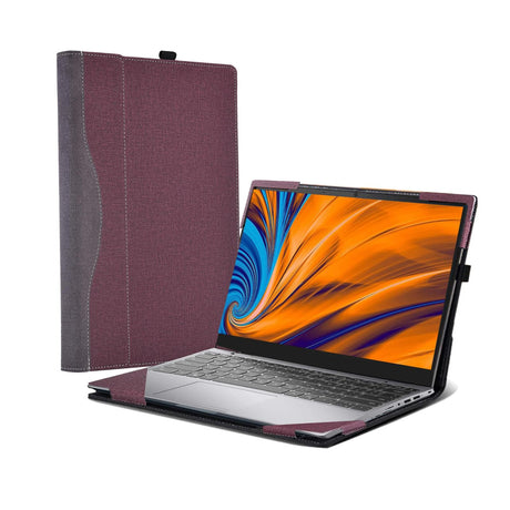 14 Leather Laptop Protective Case - Anti-Fall Design - Wine Red - For Samsung Galaxy Book 3 Pro