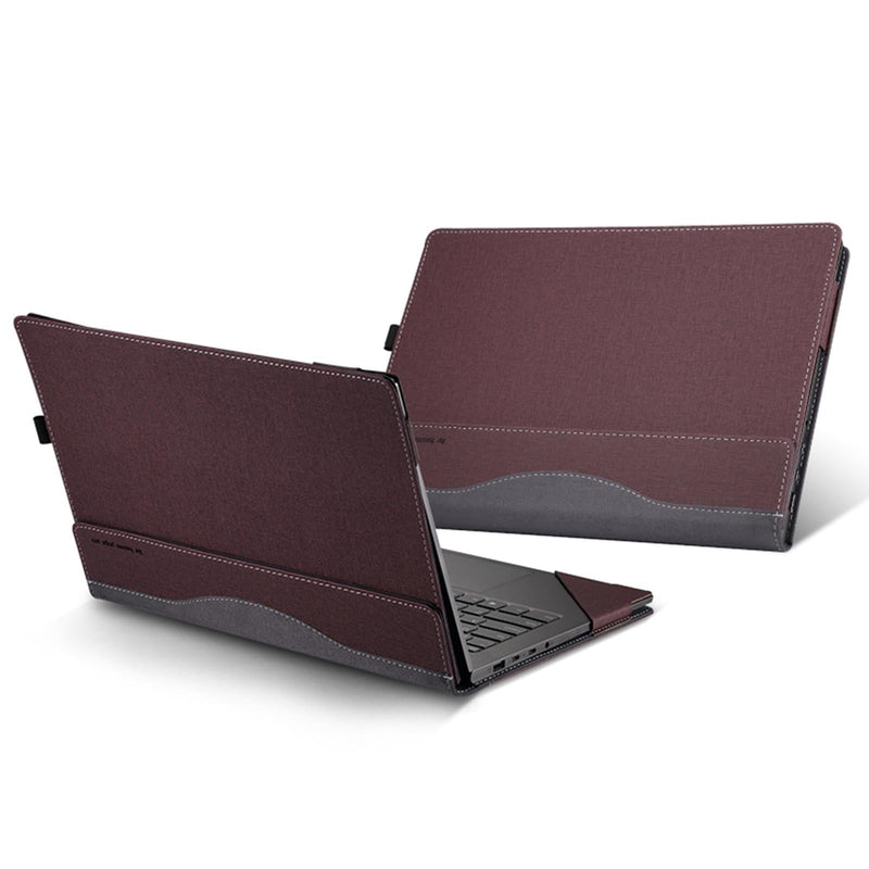 14 Leather Laptop Protective Case - Anti-Fall Design - Wine Red - For Samsung Galaxy Book 3 Pro