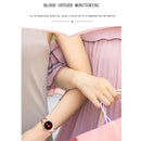 Smart Bracelet With Touch Screen Heart Monitoring Voice Control And Cycle Reminder - Black