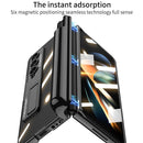 For Samsung Galaxy Z Fold4 5G Shockproof Magnetic Case With Pen Slots - Blue