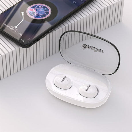 Waterproof Tws Bluetooth Earphones - Hd Stereo Sound - White