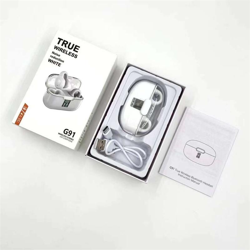 Wireless Bone Conduction Earbuds with Noise Reduction - Pink