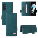 For Samsung Galaxy Z Fold4 5G Leather Flip Case With Magnetic Clasp - Purple