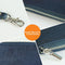 Retro Leather Clutch Bag With Zipper - 6 Inch - Grey