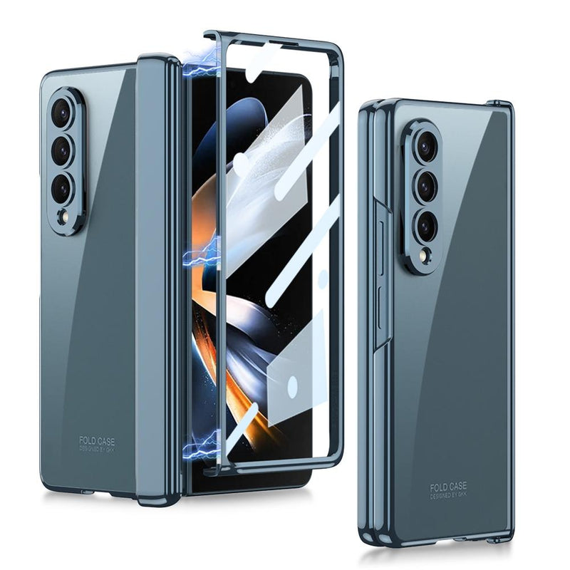 For Samsung Galaxy Z Fold4 5G Magnetic Hinged Case - Wine Red