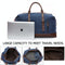 Men Leather Duffel Bag for Carry-on Travel - Black